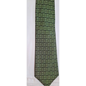 the metropolitan museum of art tie Green And Navy Artistic Repeating Pattern